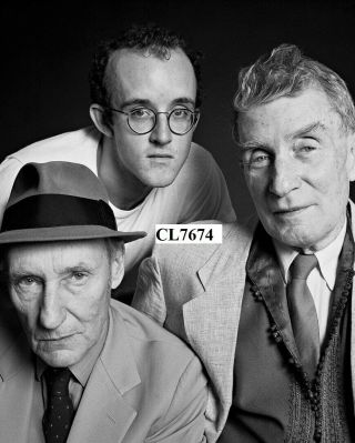 Keith Haring,  William Burroughs And Brion Gysin Pose For A Portrait Photo