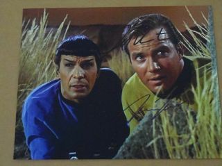 Leonard Nimoy William Shatner 8x10 Signed Photo Autographed - " Star Trek Cast "