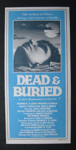 Dead & Buried 1981 Orig Horror Movie Poster Australian Daybill James Farentino