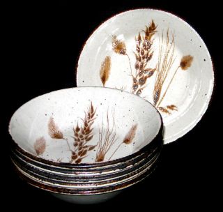 Wedgwood Midwinter Wild Oats - - (8) 6 - 1/2 " Cereal Bowls - - Exc Cond