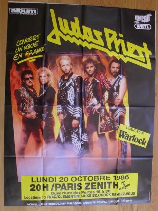 Judas Priest French Concert Poster 63 " X47 " 