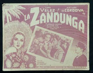 Lupe Velez La Zandunga Mexican Lobby Card 1937