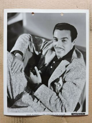 Cesar Romero With His Pipe Studio Portrait Photo By Kornman 1930 