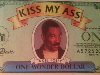 Movie Prop Beverly Hills Cop 3 1994 Eddie Murphy Kiss My Ass Wonder Dollar