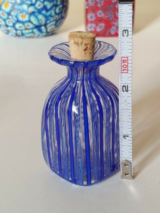 Murano Miniature Bottle Vase Millefiori Latticino Fratelli Toso Italian Glass 6