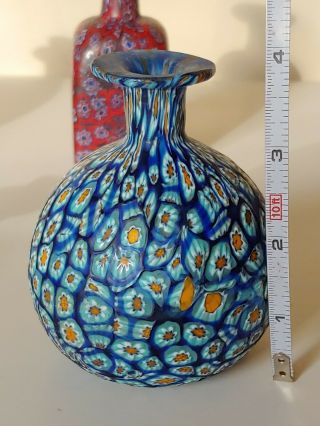 Murano Miniature Bottle Vase Millefiori Latticino Fratelli Toso Italian Glass 8