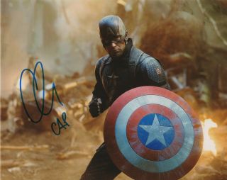 Chris Evans Avengers Captain America Signed Autographed 8x10 Photo C153