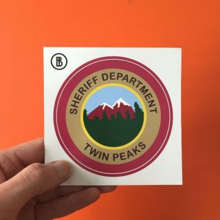 Twin Peaks Sheriff Department Sticker,  Tv Prop,  David Lynch,  Agent Dale Cooper