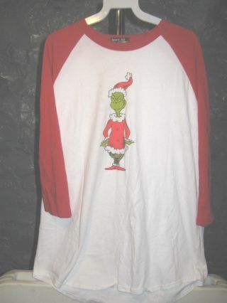 The Grinch Dr.  Seuss Classic White The Grinch Stole Christmas Large T - Shirt