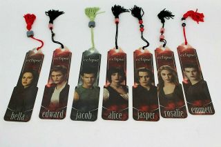 Twilight Saga Eclipse 7 Set Bookmarks/bella/emmett/rosalie/jasper/alice/ed/jacob
