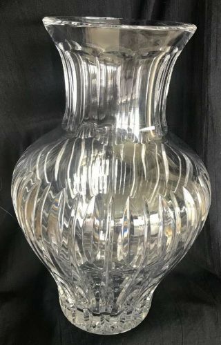 Marquis By Waterford Crystal 12 " Tall Sheridan Bulbous Vase Discontinued