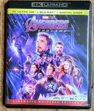 Robert Downey Jr " Autographed Hand Signed " Avengers Endgame 4k Ultra Hd/blu Ray