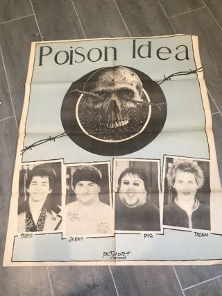 Poison Idea Kings Of Punk 1986 Poster Only Minty Hardcore 23 X X 29 Awesome