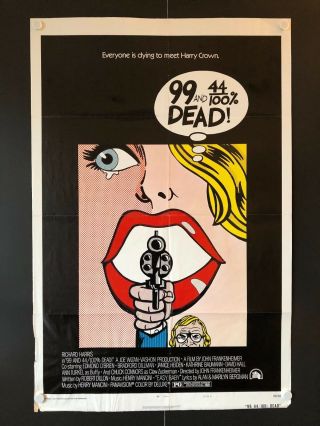 99 And 44/100 Dead One Sheet Movie Poster 1974 - 27 " X 41 " Ex