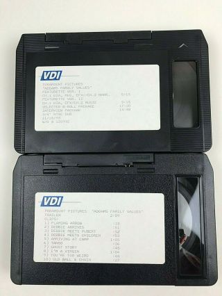 2 Epk 1993 “ Addams Family Values” Betacam Sp Trailer Clips,  Feature Version 1