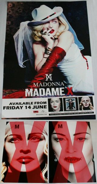 Madonna - Madame X - X3 Promo 2019 Poster Set - Uk Album Release & Us Teasers