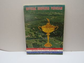 1963 Ryder Cup Golf Tournement Official Souvenir Program.  Arnold Palmer Captain