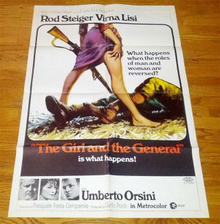 The Girl And The General One Sheet Movie Poster 1967 Rod Steiger Virna Lisi