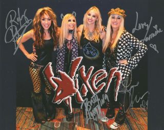 Vixen Band Real Hand Signed Photo 2 Autographed By 4 Members