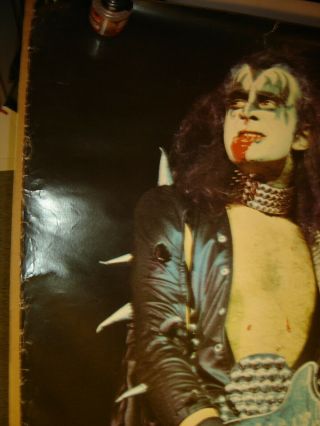 KISS Gene Simmons 1981 Switzerland Import Poster Alive tour 1975 - 1976 vintage 5