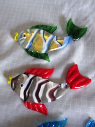 Campanella Glass Scarl Murano Italy Art Glass Fish Figurines Set of 6 Vintage 4