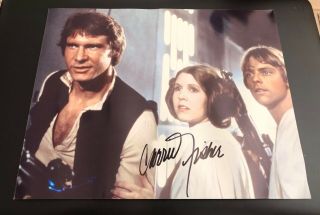 Star Wars Carrie Fisher Signed - Autograph 8x10 Photo