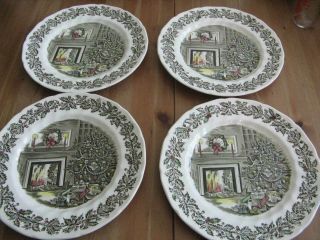 Set Of 4 Johnson Brothers Merry Christmas Dinner Plates10 - 5/8 "