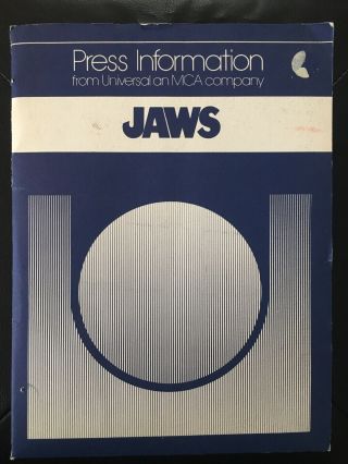 Jaws 1975 Press Kit Universal Studios W/press Notes And 6 Glossy Photos