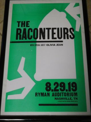 Raconteurs 8/29 Ryman N1 Poster Hatch Show Print Only 120