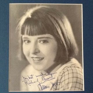 Colleen Moore Signed 8x10 Matted Photo Silent Film Actress 20s Flapper Adorable