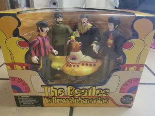 Mcfarlane Toys.  The Beatles Yellow Submarine Box Set Band Figures.  Boxed