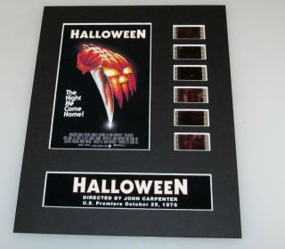 Halloween 1978 Michael Myers Carpenter 35mm Movie Film Cell Display 8x10 Mounted