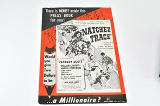 Vintage Natchez Trace Pressbook 1959 Zachary Scott,  Irene James A Millionaire?