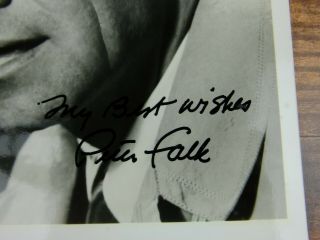PETER FALK as COLUMBO Autographed Signed Photo - 8 x 10 B & W with 2