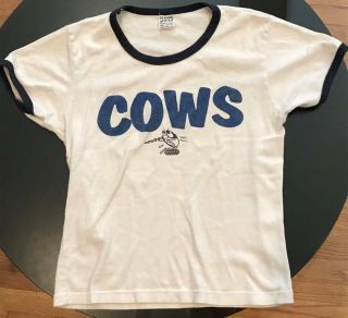 Cows Vintage Baby Doll Ringer T - Shirt Am Rep God Bullies Melvins Halo Of Flies