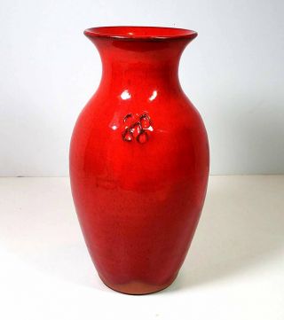 Ben Owen III Chinese Red North Carolina NC Pottery 9 