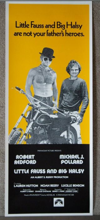 1970 Little Fauss And Big Halsy Movie Poster 14 " X 36 "
