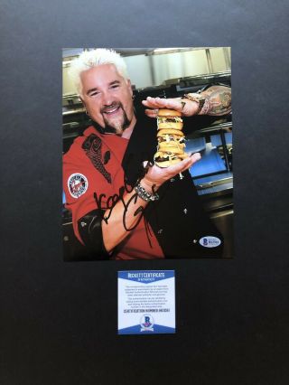 Guy Fieri Autographed Signed 8x10 Photo Beckett Bas Food Network Flavortown