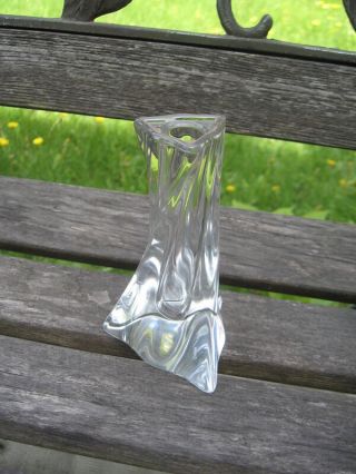 Vintage Crystal One Flowers Vase Made In Austria 5 " Inches Tall
