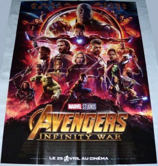 Avengers Infinity War Marvel Comics Iron - Man Black Panther Large French Poster