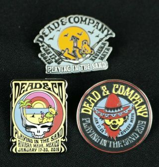 Dead And Company 2019 Mexico Pin Set Playing In The Sand Grateful John Mayer