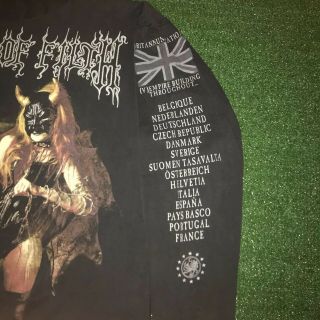 Vintage 1997 Cradle Of Filth Long Sleeve Thrashed T Shirt Size XL Band Tee 4