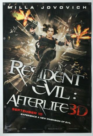 Resident Evil: Afterlife 2010 Double Sided Movie Poster 27 " X 40 "