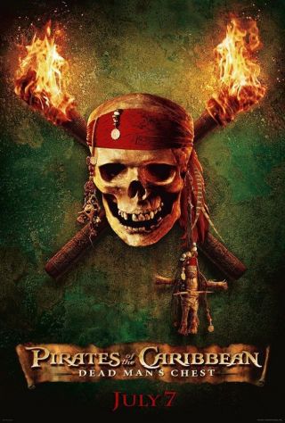 Pirates Of The Caribbean Dead Mans Chest Poster 2 Sided Advance 27x40
