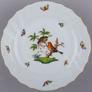 Herend Rothschild Bird Dinner Plate,  Motif 10,  1524/ro