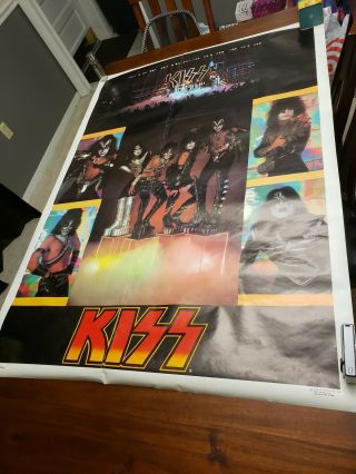 Kiss Cubes Love Gun Alive Ii Giant Jumbo Poster Dargis 1977 Aucoin Mgt 3001