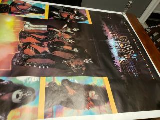 KISS Cubes Love Gun Alive II Giant Jumbo Poster Dargis 1977 Aucoin Mgt 3001 6