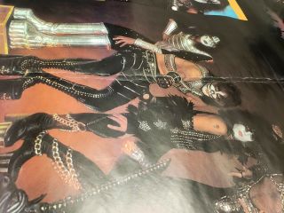 KISS Cubes Love Gun Alive II Giant Jumbo Poster Dargis 1977 Aucoin Mgt 3001 8