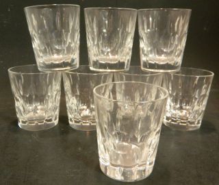 Antique Set Of (8) Hawkes Sierra Pattern Crystal Shot Glasses Cond