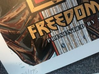 KISS “Freedom To Rock” 2016 Concert Poster RARE Hand Numbered Edt Gene Simmons 5